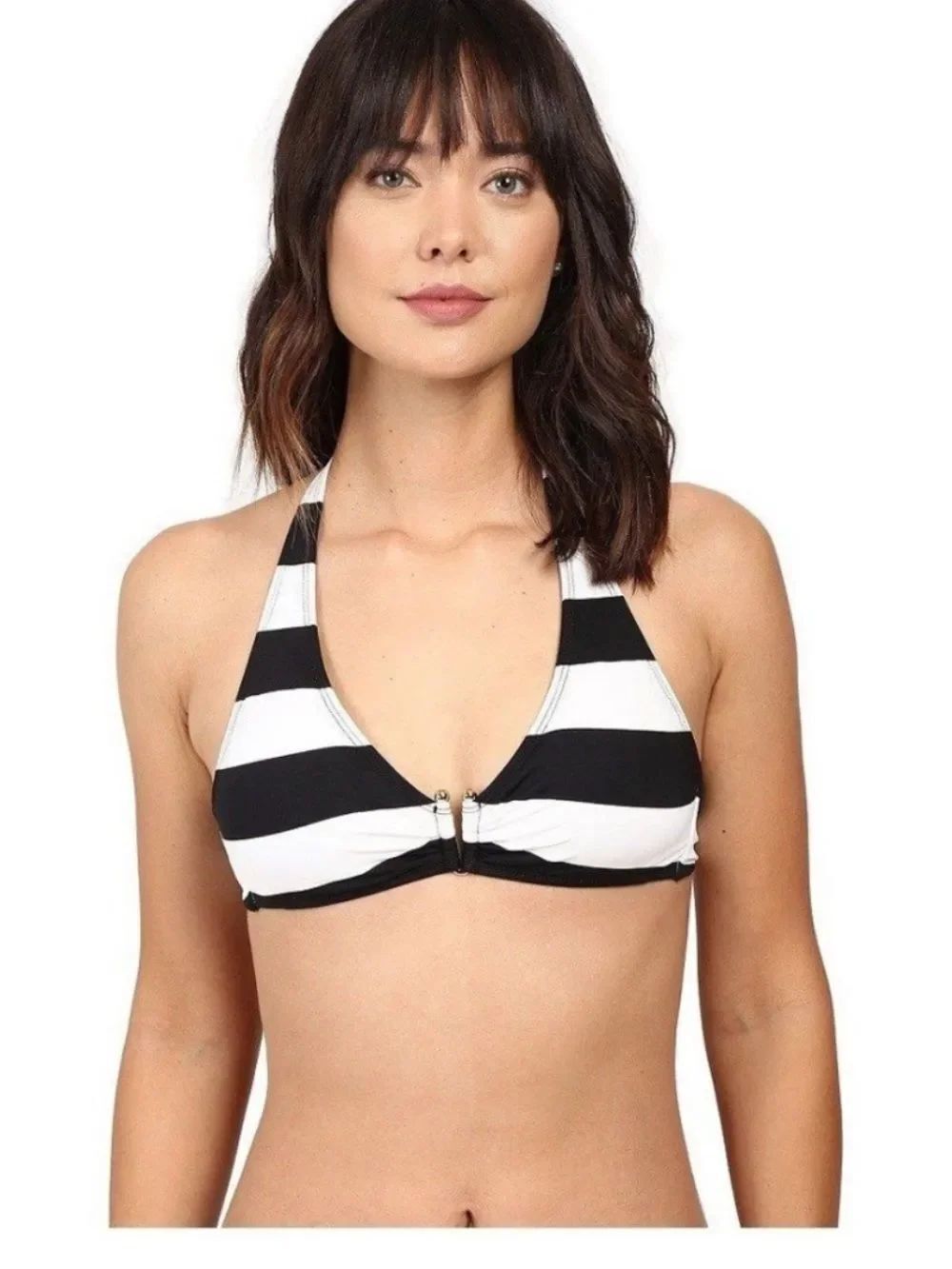 Ralph Lauren Black White Halter Top Striped $86